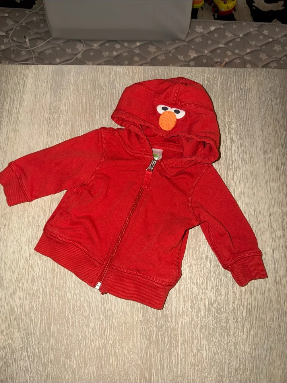 Hanna Andersson Embroidered Elmo Hoodie 3-6 months